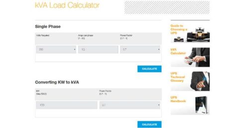 New kVA Load Calculator Tool - KOHLER Uninterruptible Power