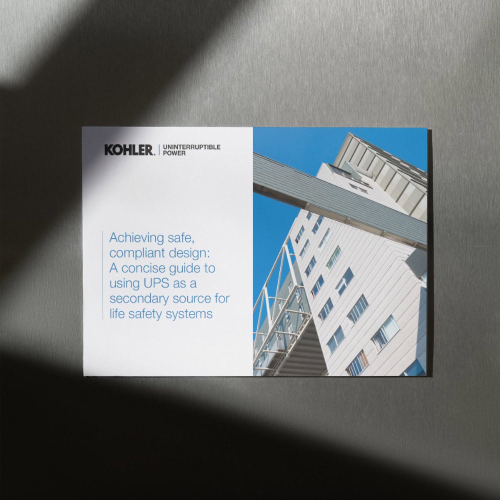 Achieving safe, compliant design: A concise guide to using UPS as a secondary source for life safety systems